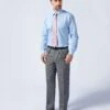 Flannel Trousers - Grey Dogtooth -Joseph Turner Shop Mens Grey Dogstooth Yorkshire Wool Flannel Trousers MRFLANGDT 1