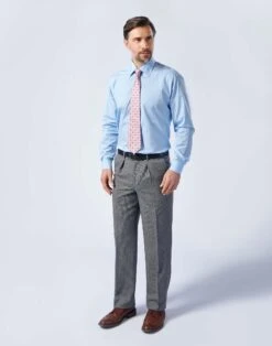 Flannel Trousers - Grey Dogtooth
