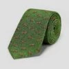 Horses On Green Woven Silk Tie