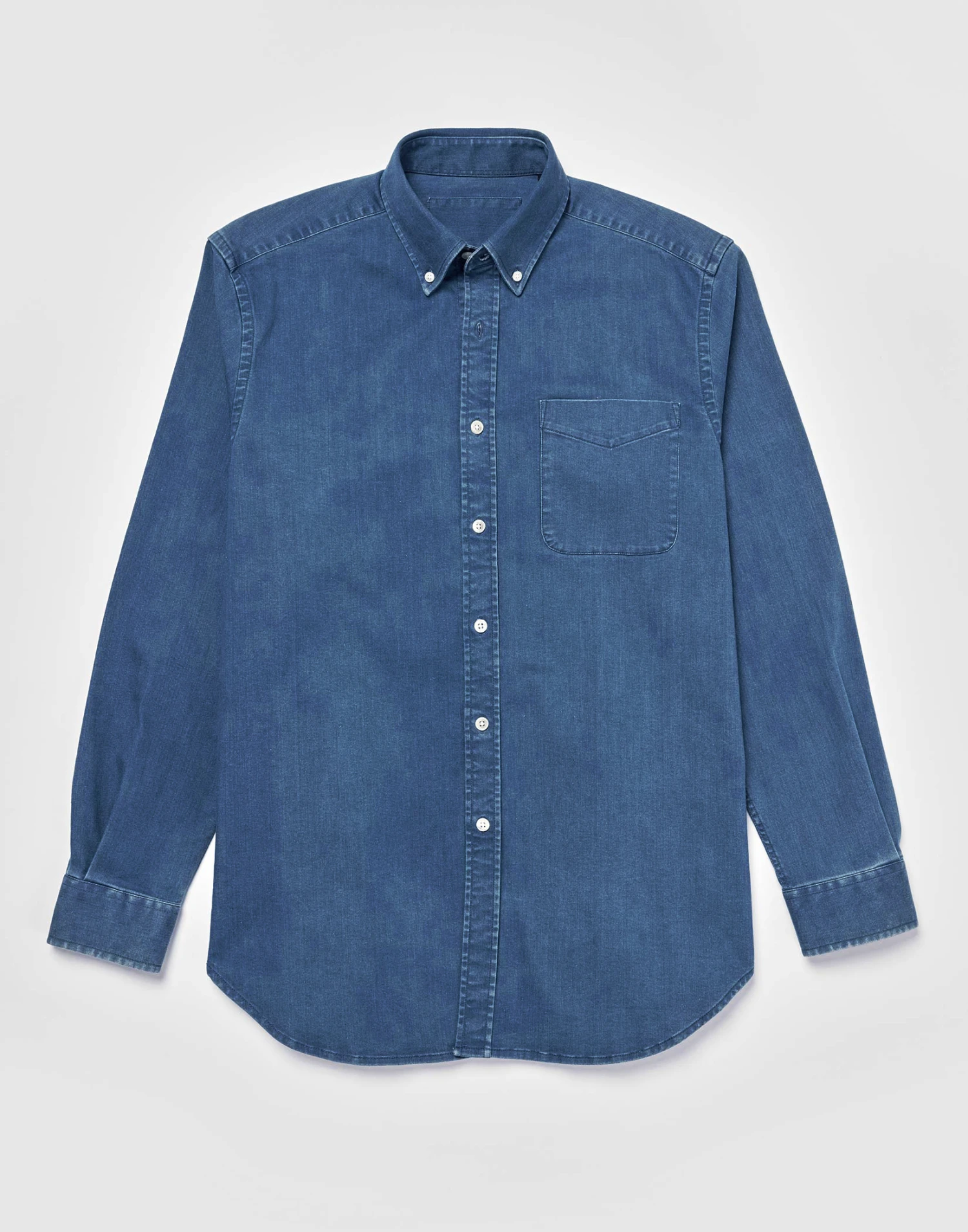 Denim Shirt - Mid Blue 5 Denim Shirt - Mid Blue - Image 3