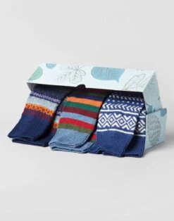 Sock Gift Box - Blue Mix