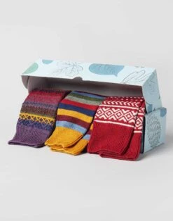 Sock Gift Box - Red Mix