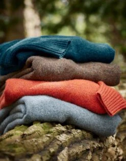 Shetland Crew Neck Jumper - Moss -Joseph Turner Shop Mens Moss Shetland Crew Neck Jumper MKSHCRMOS 6