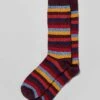 Striped Socks - Mulberry -Joseph Turner Shop Mens Mulberry Striped Socks MASSVSMUL 1