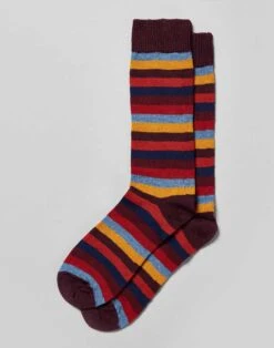 Striped Socks - Mulberry