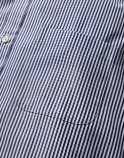 Navy Bengal Stripe Shirt - Short Sleeve -Joseph Turner Shop Mens Navy Bengal Formal Short Sleeve Shirt MSBENS 3