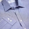 Navy Bengal Stripe Shirt 2 Navy Bengal Stripe Shirt -Joseph Turner Shop Mens Navy Bengal Formal Striped Shirt MSBENV 1