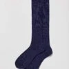 Classic Wool Long Socks - Navy -Joseph Turner Shop Mens Navy Classic Half Hose Socks MASOHHNAV 1