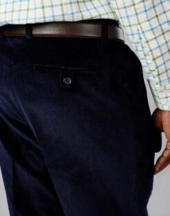 Corduroy Trousers - Navy -Joseph Turner Shop Mens Navy Corduroy Trousers MRCORDNAV 4
