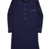Nightshirt - Navy (fine) -Joseph Turner Shop Mens Navy Cotton Check Nightshirt MNNIGTNAV 1