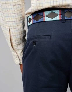 Flat Front Chinos - Navy -Joseph Turner Shop Mens Navy Flat Front Chinos MRCHFFDKN 4