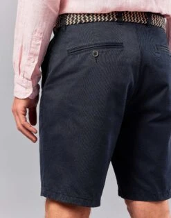 Flat Front Shorts - Navy -Joseph Turner Shop Mens Navy Flat Front Shorts MHSHFFDKN 4