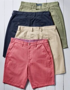 Flat Front Shorts - Navy -Joseph Turner Shop Mens Navy Flat Front Shorts MHSHFFDKN 5