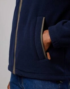 Coverdale Fleece Jacket - Navy -Joseph Turner Shop Mens Navy Fleece Jacket MOFLJANAV 5
