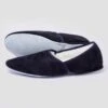 Grecian Sheepskin Slipper - Navy -Joseph Turner Shop Mens Navy Grecian Sheepskin Slipper MFSLGRNAV 1