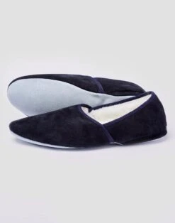 Grecian Sheepskin Slipper - Navy