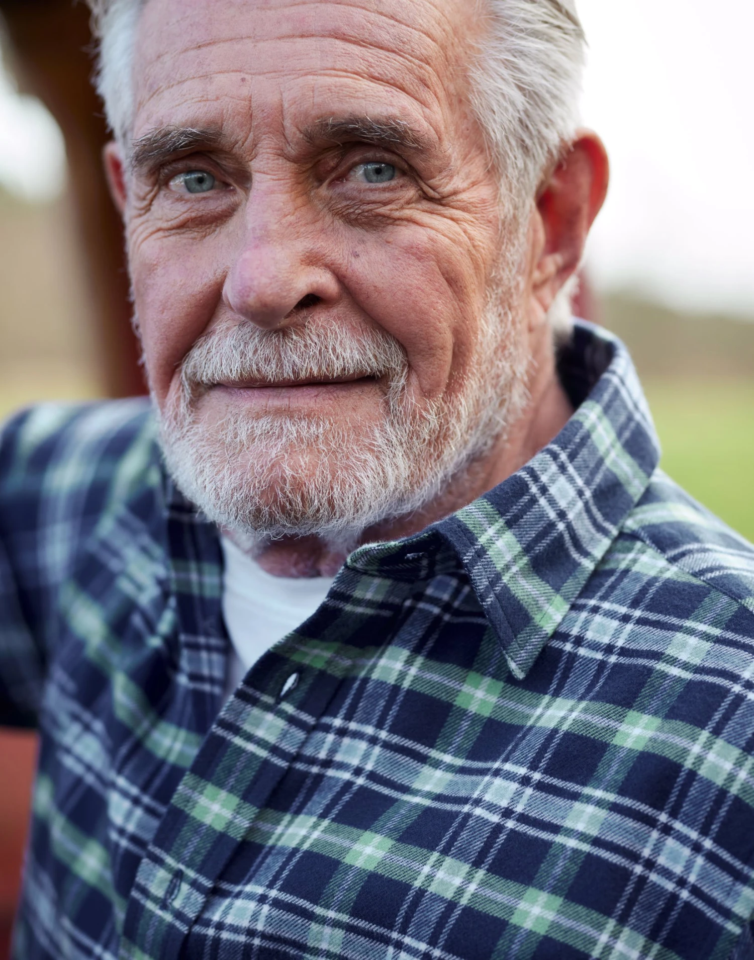 Brushed Cotton Check Shirt - Navy/Green 3 Brushed Cotton Check Shirt - Navy/Green