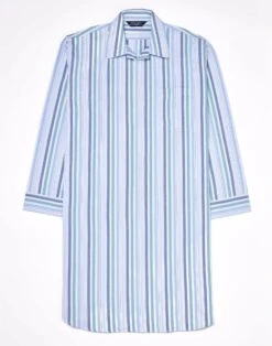 Nightshirt - Navy/Green Stripe (Brushed)