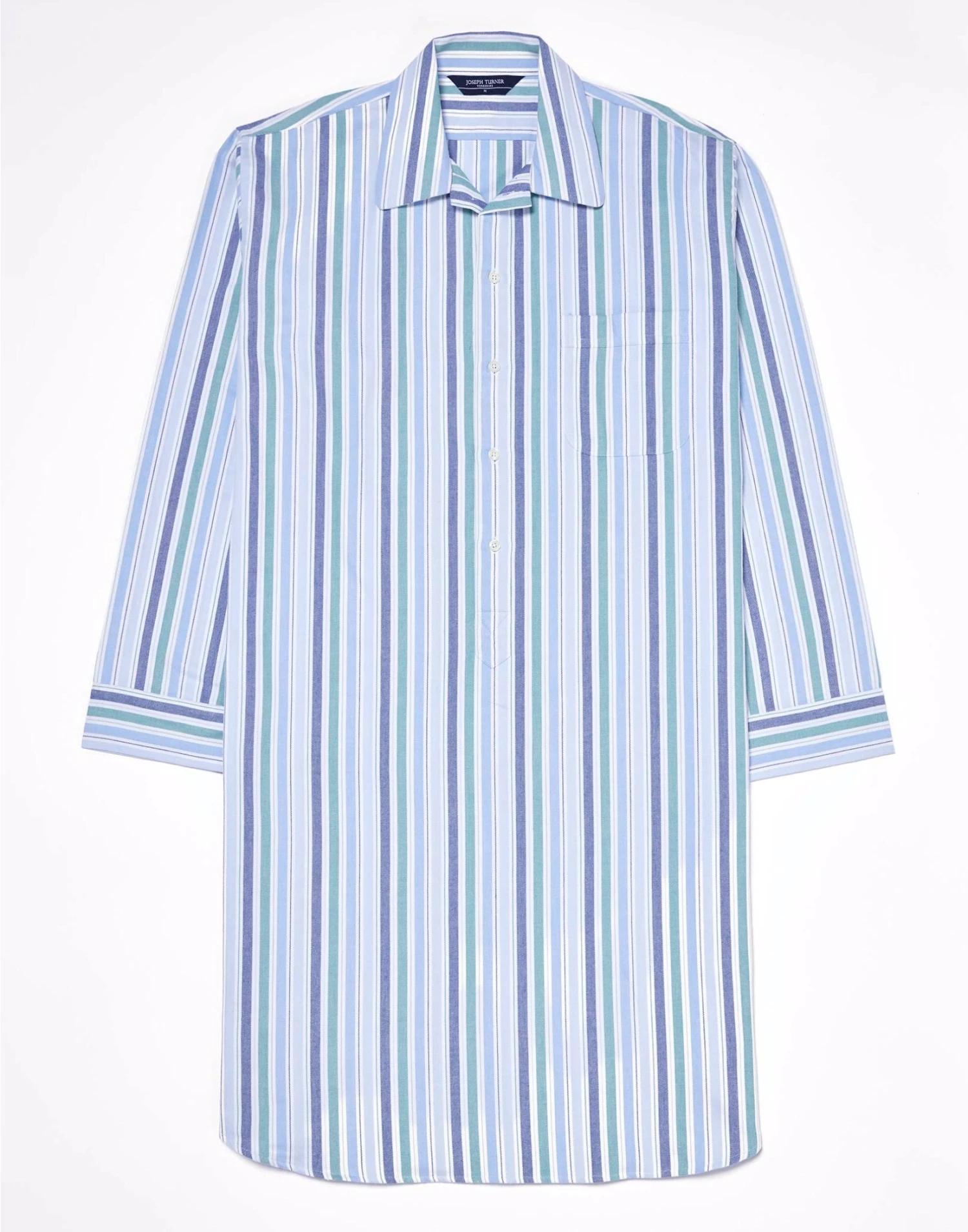 Nightshirt - Navy/Green Stripe (Brushed) 3 Nightshirt - Navy/Green Stripe (Brushed)