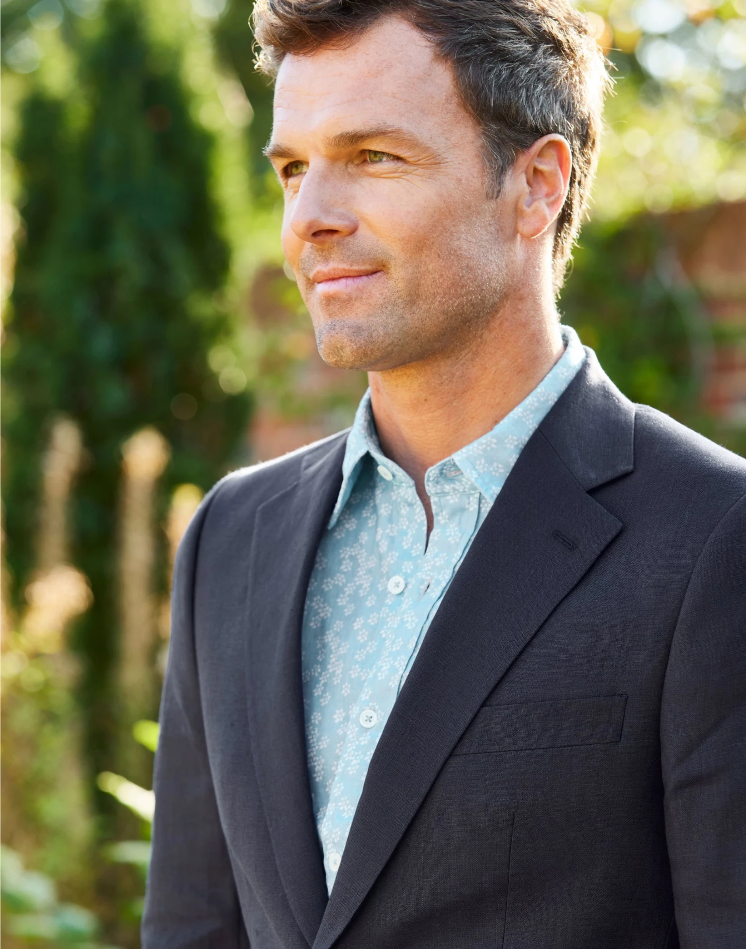 Linen Suit Jacket - Navy 3 Linen Suit Jacket - Navy