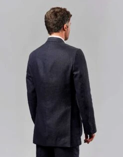 Linen Suit Jacket - Navy 8 Linen Suit Jacket - Navy -Joseph Turner Shop Mens Navy Linen Jacket MJLSJKNAV 2