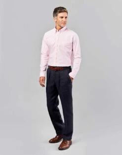 Linen Suit Trousers - Navy