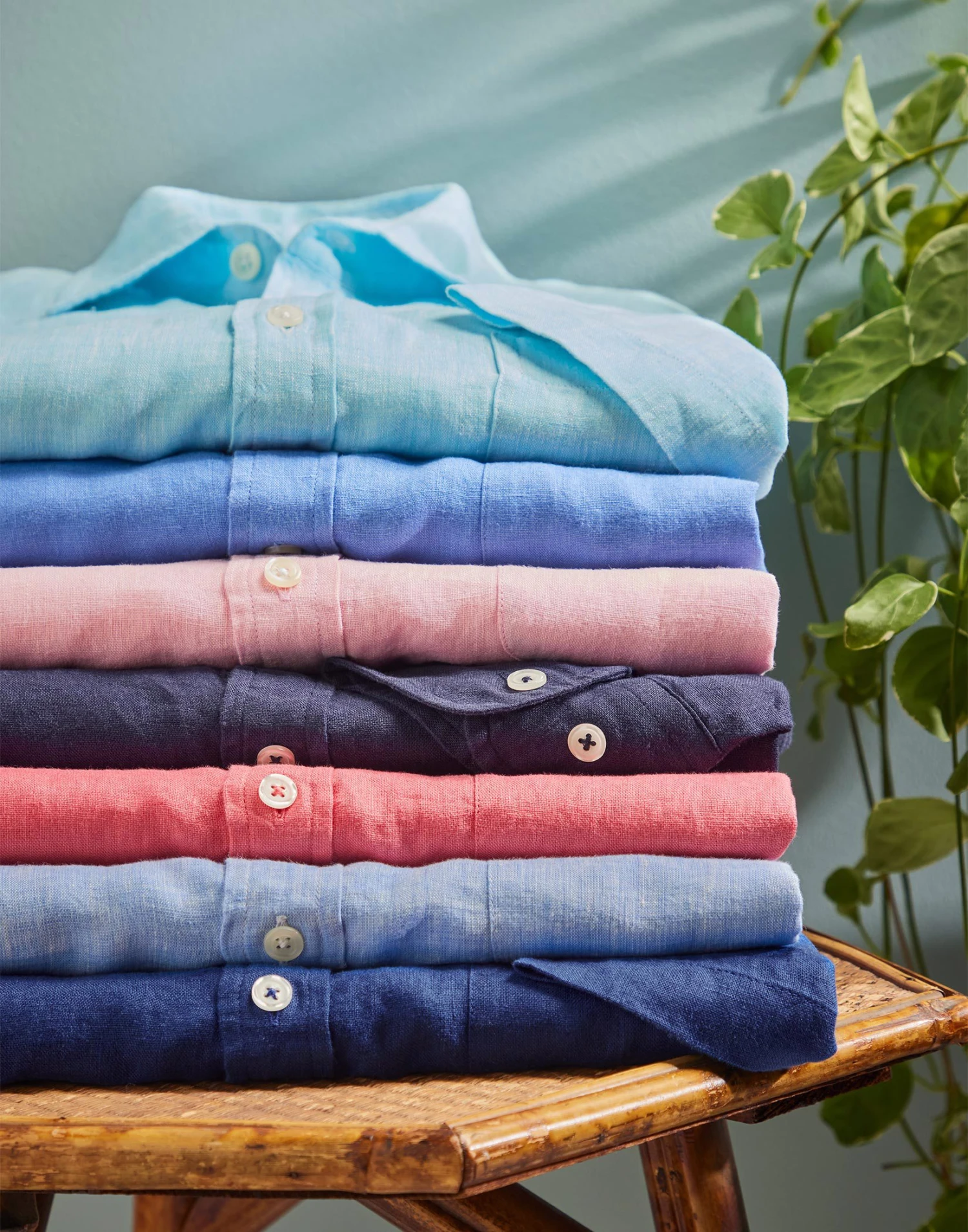 Linen Shirt Long Sleeve - Navy 7 Linen Shirt Long Sleeve - Navy - Image 5