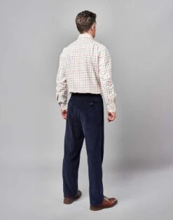 Needlecord Trousers - Navy 7 Needlecord Trousers - Navy -Joseph Turner Shop Mens Navy Needlecord Trousers MRNCORNAV 2