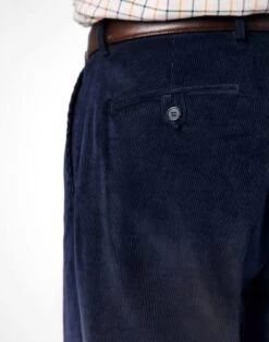 Needlecord Trousers - Navy 8 Needlecord Trousers - Navy -Joseph Turner Shop Mens Navy Needlecord Trousers MRNCORNAV 3
