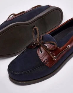 Oakland Deck Shoes - Navy -Joseph Turner Shop Mens Navy Oakland Deck Shoes MFSDONNAV 2