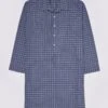 Nightshirt - Navy/Pink Check (brushed) 1 Nightshirt - Navy/Pink Check (brushed) -Joseph Turner Shop Mens Navy Pink Check Brushed Cotton Check Nightshirt MNNIGTNPC 1