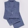 Pyjamas - Navy/Pink Check (brushed) -Joseph Turner Shop Mens Navy Pink Check Brushed Cotton Check Pyjamas MNPYJANPC 1