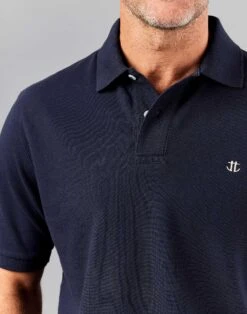 Pique Polo Shirt - Navy -Joseph Turner Shop Mens Navy Pique Polo Shirt MTPOLSNAV 4