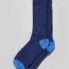 Heel & Toe Cotton Socks - Navy/Royal