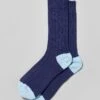 Heel & Toe Cotton Socks - Navy/Sky -Joseph Turner Shop Mens Navy Sky Cotton Heel Toe Socks MASOHTNVS 1