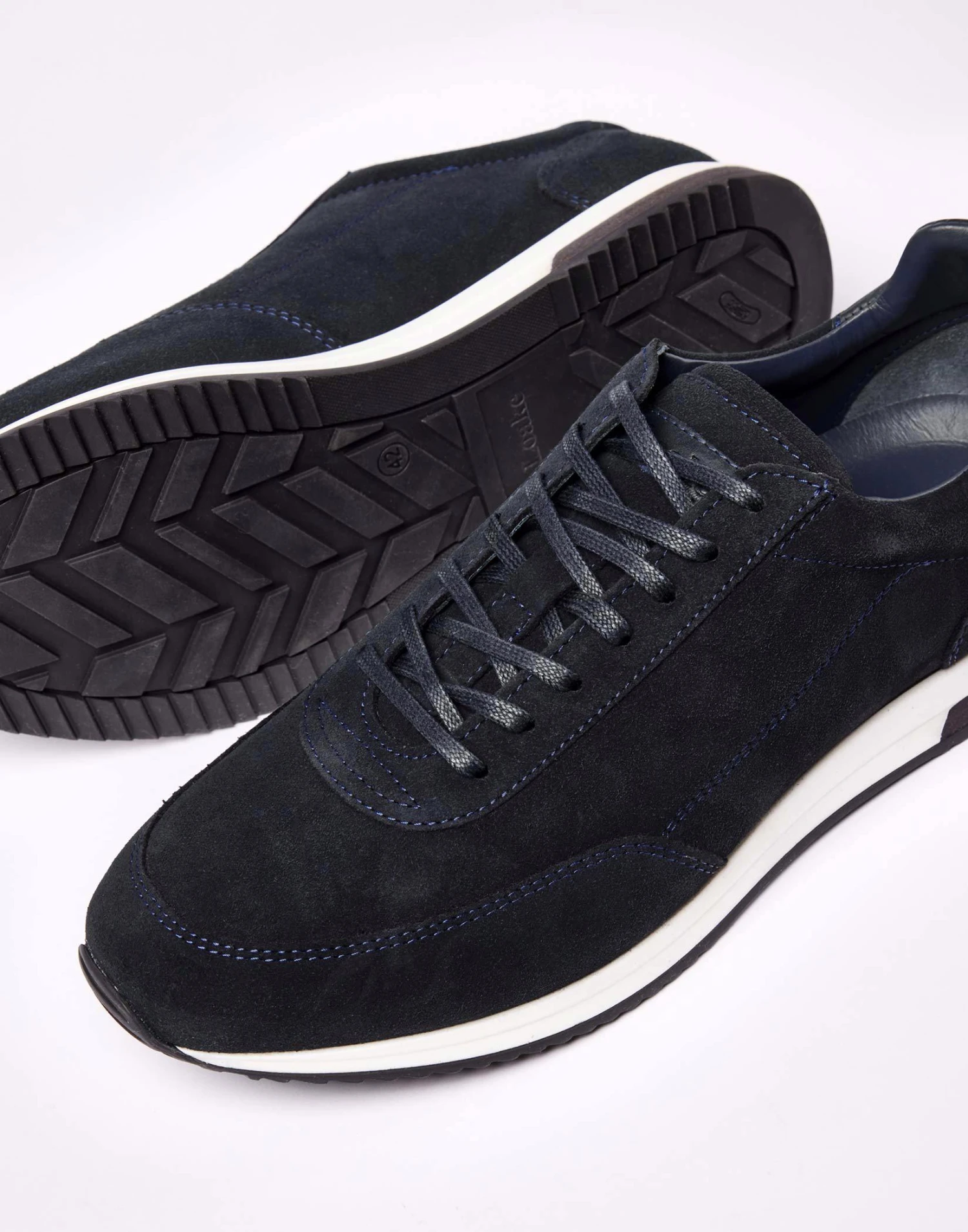 Bannister Trainers - Navy Suede 4 Bannister Trainers - Navy Suede - Image 2