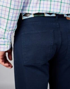 Twill Jeans - Navy -Joseph Turner Shop Mens Navy Twill Jeans MPJETWNAV 4