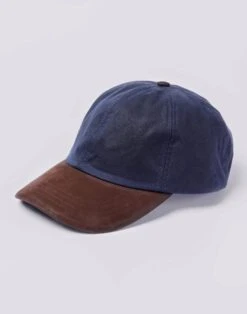 Peak Cap - Navy Waxed Cotton