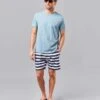 Swim Shorts - Navy/White Stripe