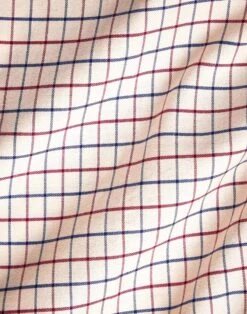 Joseph Turner Shop -Joseph Turner Shop Mens Navy Wine Tattersall Checked Country Shirt MSCYNW 2