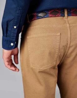 Twill Jeans - Nutmeg -Joseph Turner Shop Mens Nutmeg Twill Jeans MPJETWTNN 4