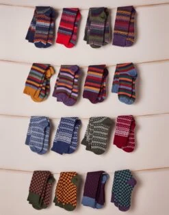 Fair Isle Socks - Olive -Joseph Turner Shop Mens Olive Fair Isle Socks MASOFROPB 2