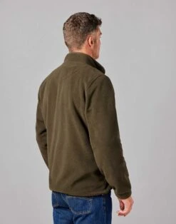 Coverdale Fleece Jacket - Olive -Joseph Turner Shop Mens Olive Fleece Jacket MOFLJAOLV 2