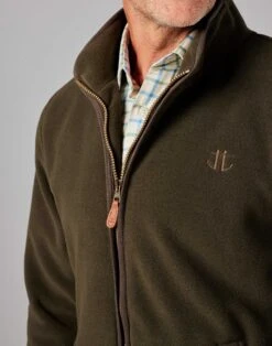 Coverdale Fleece Jacket - Olive -Joseph Turner Shop Mens Olive Fleece Jacket MOFLJAOLV 4