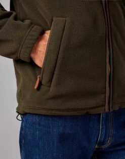 Coverdale Fleece Jacket - Olive -Joseph Turner Shop Mens Olive Fleece Jacket MOFLJAOLV 5