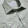 Olive/Navy/Damson Country Check Shirt -Joseph Turner Shop Mens Olive Navy Damson Country Check Shirt MSCONP 1
