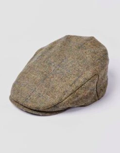 British Tweed Flat Cap - Olive/Navy
