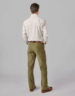 Needlecord Jeans - Olive -Joseph Turner Shop Mens Olive Needlecord Jeans MPJENCOLV 2