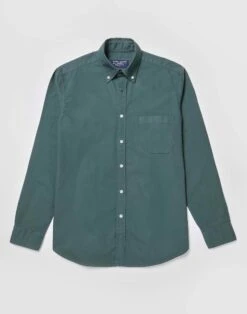 Washed Button Down Oxford Shirt - Olive -Joseph Turner Shop Mens Olive Washed Casual Oxford Shirt MCOXFDOLV 3