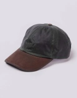 Peak Cap - Olive Waxed Cotton